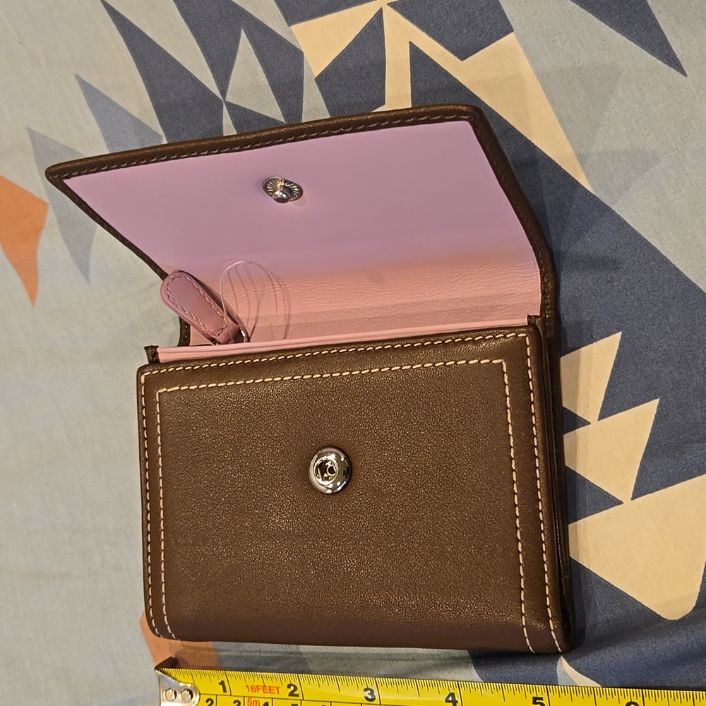 Vintage Coach Wallet Chocolate/Pink - Picture 11 of 13